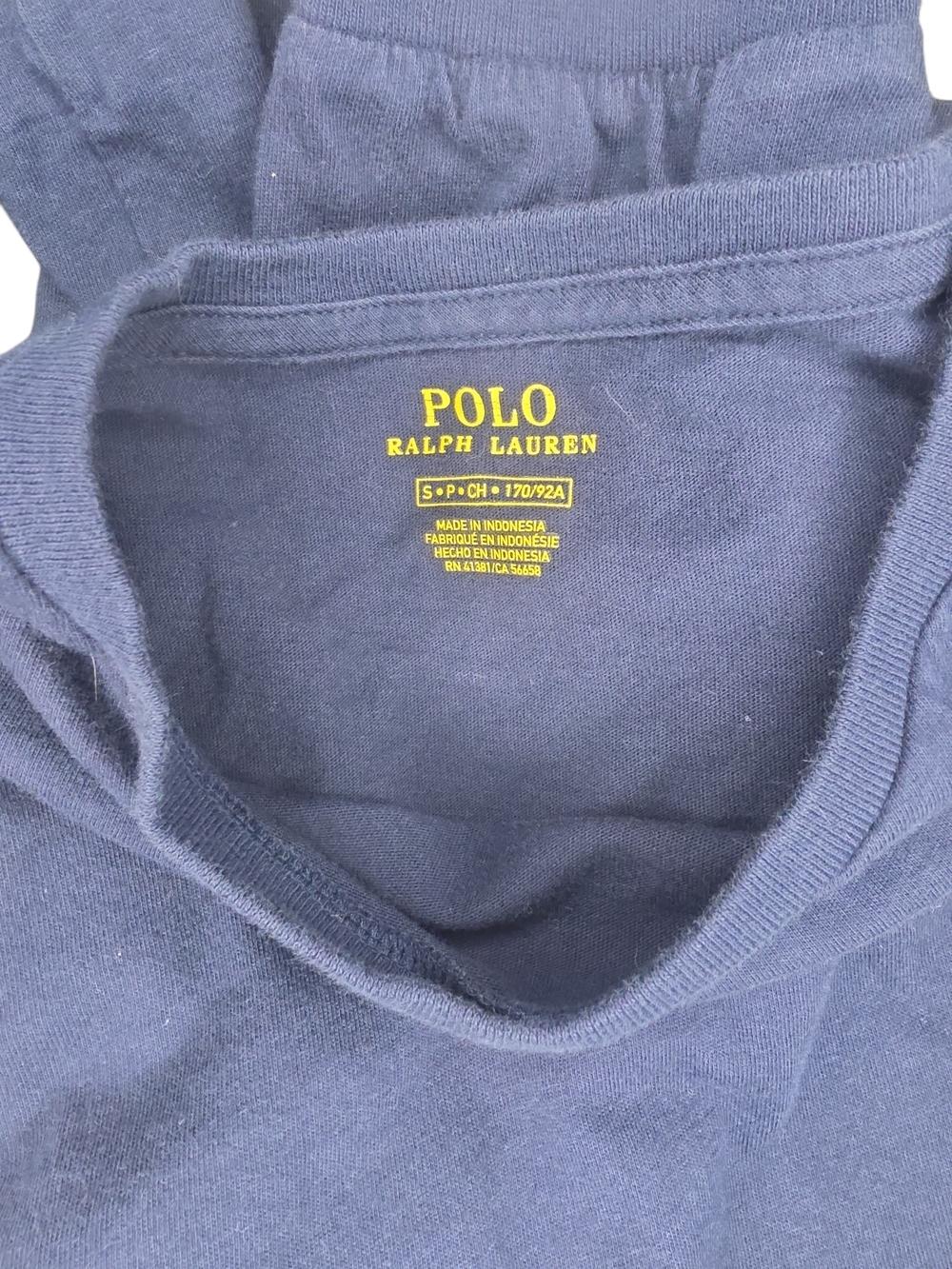 Polo by Ralph Lauren Navy Long-Sleeve Crewneck Tee with Red Pony - Picture 3 of 4